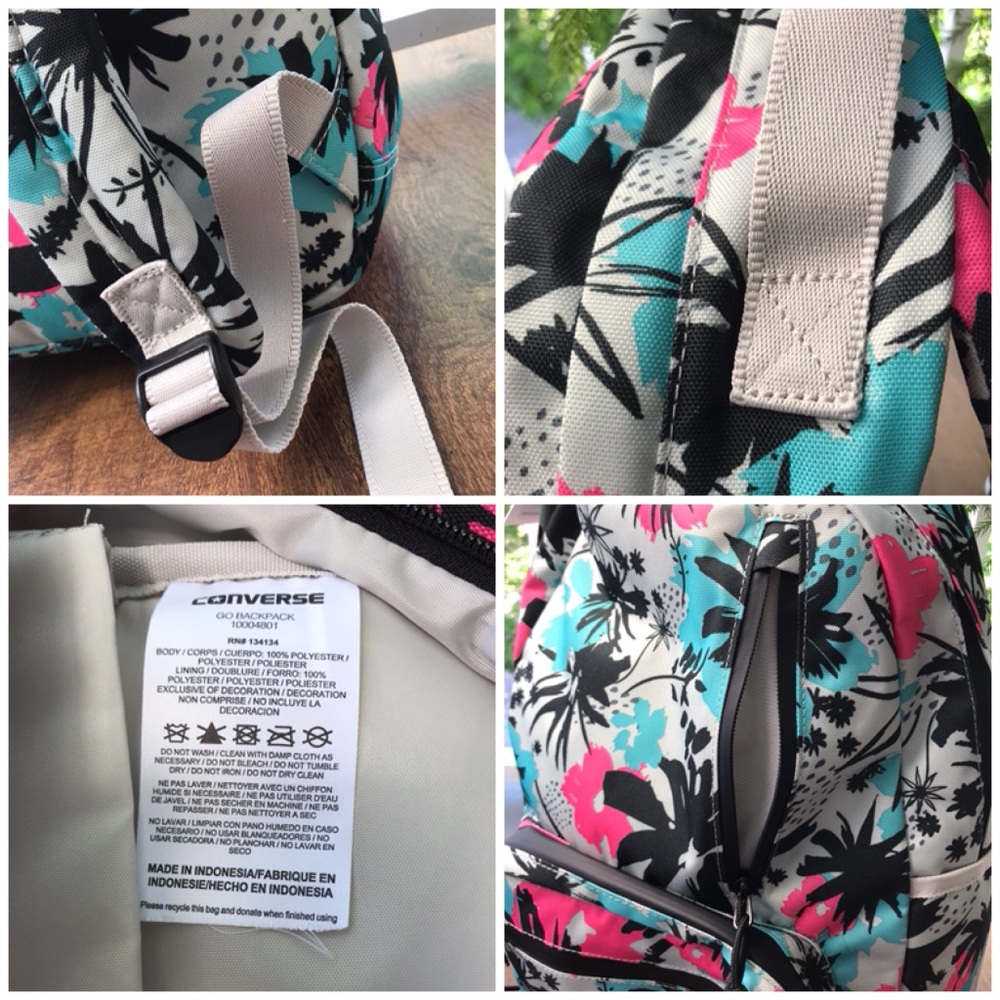 NWT Converse CTAS GO Backpack 🎒 Floral W AUTHENT - Picture 5 of 7